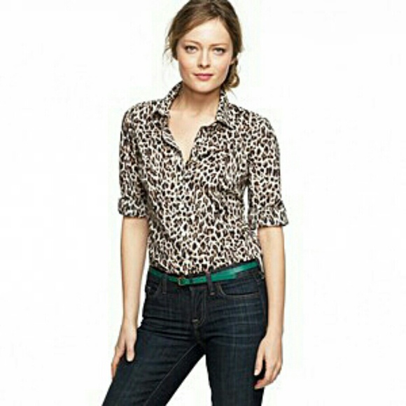 J. Crew Factory Tops - $30⬇J. Crew Cheetah Print Button-Down